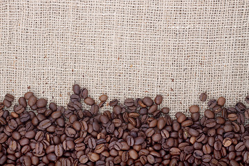 Image showing Brown roasted coffee beans.