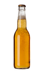 Image showing Beer bottle with liquid