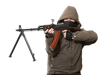 Image showing Terrorist with weapon