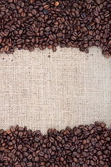 Image showing Brown roasted coffee beans