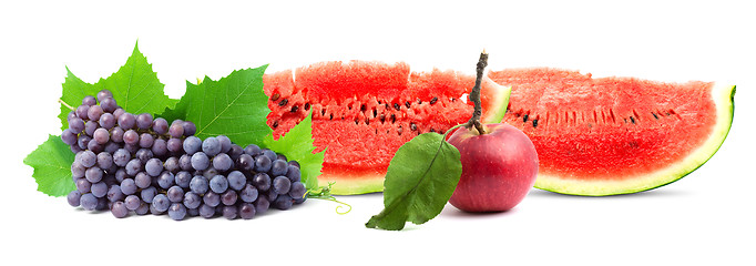 Image showing Colorful healthy fresh fruit