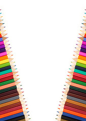 Image showing Assortment of coloured pencils