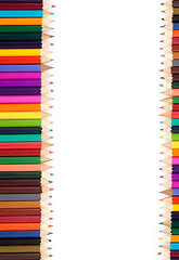 Image showing Assortment of coloured pencils