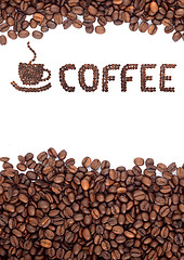 Image showing Brown roasted coffee beans