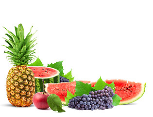 Image showing Colorful healthy fresh fruit