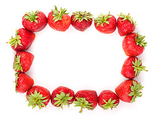 Image showing Strawberries frame