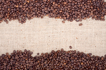 Image showing Brown roasted coffee beans.