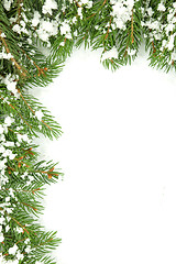 Image showing Christmas framework with snow