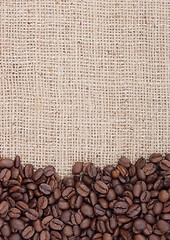 Image showing Brown roasted coffee beans.