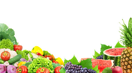 Image showing Fresh fruits and vegetables