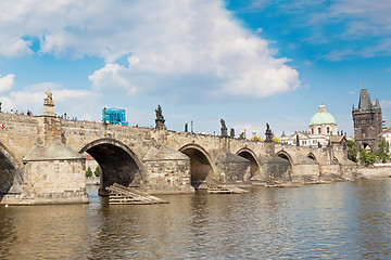 Image showing Karlov or Charles bridge in Prague