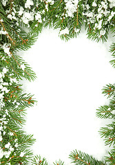 Image showing Christmas framework with snow