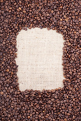 Image showing Brown roasted coffee beans.