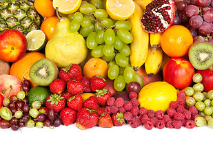 Image showing Huge group of fresh vegetables and fruits