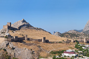 Image showing Ruins of The Genoa Fortress in Sudak, Crimea. Ukraine