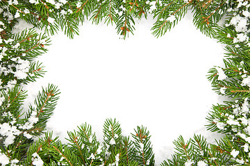 Image showing Christmas framework with snow