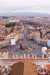 Image showing Panorama of Vatican and Rome