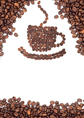 Image showing Brown roasted coffee beans