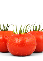 Image showing Three red tomatos