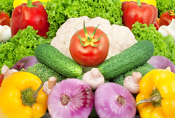 Image showing Assorted fresh vegetables