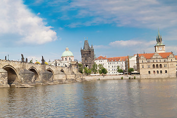 Image showing Karlov or Charles bridge in Prague