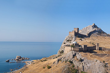 Image showing Ruins of The Genoa Fortress in Sudak, Crimea. Ukraine