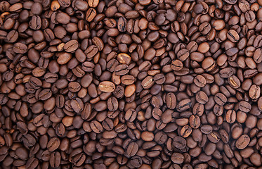 Image showing Brown roasted coffee beans