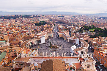 Image showing Panorama of Vatican and Rome