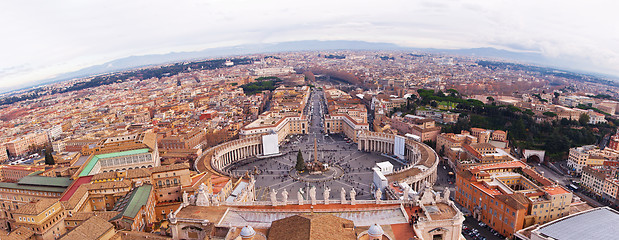 Image showing Panorama of Vatican and Rome