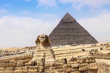 Image showing Sphinx and the Great Pyramid