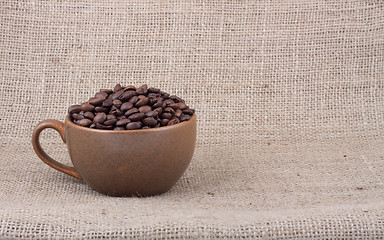 Image showing Brown roasted coffee beans