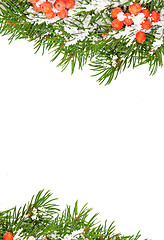 Image showing Christmas framework with snow