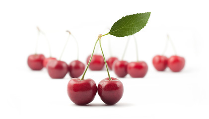 Image showing Red cherries