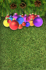 Image showing Branches with a Christmas toy 