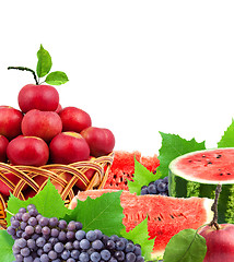 Image showing Fresh fruits and vegetables