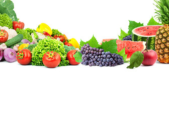 Image showing Fresh fruits and vegetables