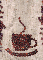 Image showing Brown roasted coffee beans