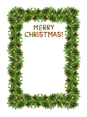 Image showing Christmas card with a christmas ornamen