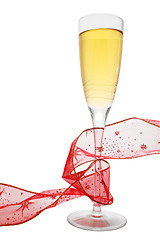 Image showing Champagne and Ribbon