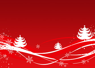 Image showing Red Christmas background illustration