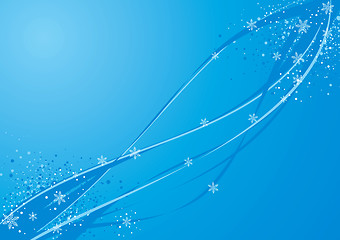 Image showing Blue winter background