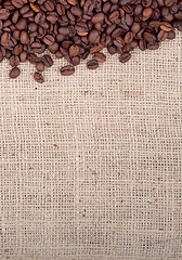 Image showing Brown roasted coffee beans.