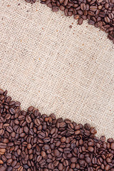 Image showing Brown roasted coffee beans.