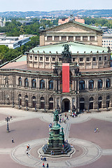 Image showing Panorama of Dresden,  Semper Opera House,