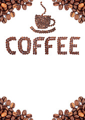 Image showing Brown roasted coffee beans