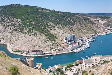 Image showing The Type on bay Balaklavy. Ukraine, Sevastopol, Black sea