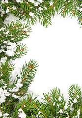 Image showing Christmas framework with snow