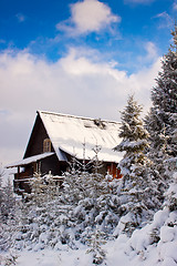 Image showing Mountain house during the winter