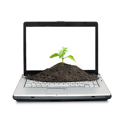 Image showing Open laptop