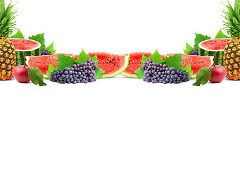 Image showing Colorful healthy fresh fruit